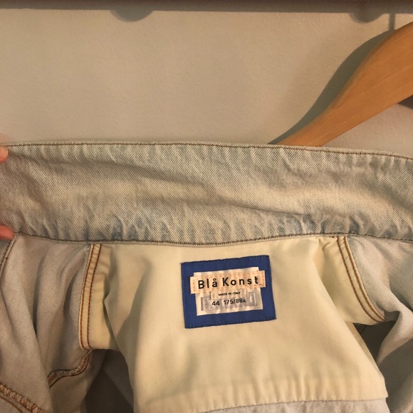 ACNE STUDIOS UNISEX DENIM JEAN JACKET LT WASH ITALY SZ 44 WESTERN CORE - Picture 6 of 11